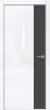 Дверь Каркасно-Щитовая Triadoors Gloss Белый Глянец 708 ПО Без Стекла с Декором Дарк Грей /Триадорс