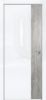 Дверь Каркасно-Щитовая Triadoors Gloss Белый Глянец 708 ПО Без Стекла с Декором Дуб Винчестер Серый /Триадорс