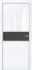 Дверь Каркасно-Щитовая Triadoors Gloss Белый Глянец 707 ПО Без Стекла с Декором Дарк Грей / Триадорс