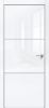 Дверь Каркасно-Щитовая Triadoors Gloss Белый Глянец 705 ПГ со Стеклом Белый Матовый  / Триадорс