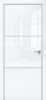 Дверь Каркасно-Щитовая Triadoors Gloss Белый Глянец 705 ПГ со Стеклом Белый Матовый  / Триадорс