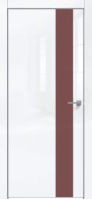 Дверь Каркасно-Щитовая Triadoors Gloss Белый Глянец 703 ПО Без Стекла с Декором Лофт Ред / Триадорс
