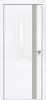Дверь Каркасно-Щитовая Triadoors Gloss Белый Глянец 702 ПО Без Стекла с Декором Шелл Грей / Триадорс
