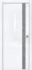 Дверь Каркасно-Щитовая Triadoors Gloss Белый Глянец 702 ПО Без Стекла с Декором Бетон Темно-Серый / Триадорс