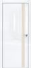 Дверь Каркасно-Щитовая Triadoors Gloss Белый Глянец 702 ПО Без Стекла с Декором Дуб Серена Керамика / Триадорс