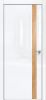 Дверь Каркасно-Щитовая Triadoors Gloss Белый Глянец 702 ПО Без Стекла с Декором Дуб Винчестер Светлый / Триадорс