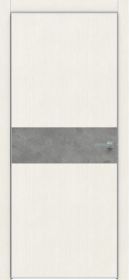 Дверь Каркасно-Щитовая Triadoors Modern Мелинга Белая 707 ПО Без Стекла с Декором Бетон Темно-Серый / Триадорс