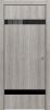 Дверь Каркасно-Щитовая Triadoors Modern Лиственница Серая 704 ПО со Стеклом Лакобель Чёрный / Триадорс