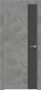 Дверь Каркасно-Щитовая Triadoors Future Бетон Темно-Серый 708 ПО Без Стекла с Декором Дарк Грей / Триадорс