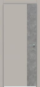 Межкомнатная Дверь Каркасно-Щитовая Triadoors Concept Шелл Грей 709 ПО Без Стекла с Декором Бетон Темно-Серый / Триадорс