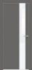 Межкомнатная Дверь Каркасно-Щитовая Triadoors Concept Медиум Грей 703 ПО Без Стекла с Декором Белый Глянец / Триадорс