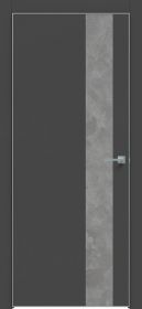 Межкомнатная Дверь Каркасно-Щитовая Triadoors Concept Дарк Грей 703 ПО Без Стекла с Декором Бетон Темно-Серый / Триадорс