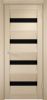 Межкомнатная Дверь Verda Сицилия 12 Беленый Дуб со Стеклом Чёрный Триплекс / Верда