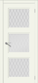 Межкомнатная Дверь Verda Сонато-Н Рал со Стеклом Белое Матовое Кристалл / Верда