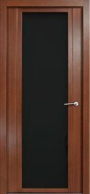 Межкомнатная Дверь Verda H-4 Дуб Палисандр со Стеклом Черное / Верда