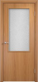 Строительная Дверь Verda ПВХ Финиш-Пленка 58 Ламинированная Усиленная Миланский Орех со Стеклом Бали / Verda