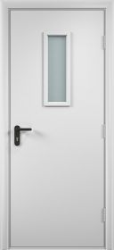 Строительная Дверь Verda ДПО Белая Ламинированная с Огнеупорным Стеклом / Verda