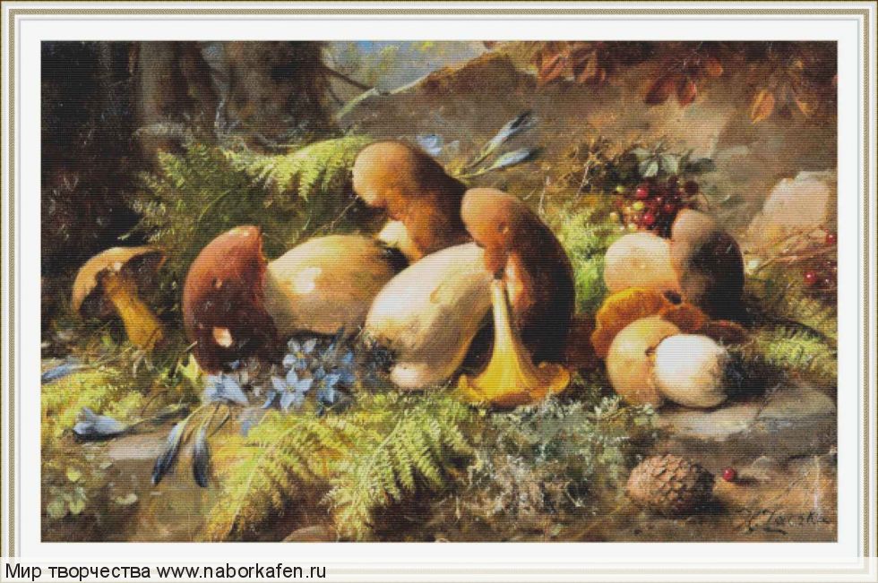 Набор для вышивания "00343 Натюрморт с лесными грибами"