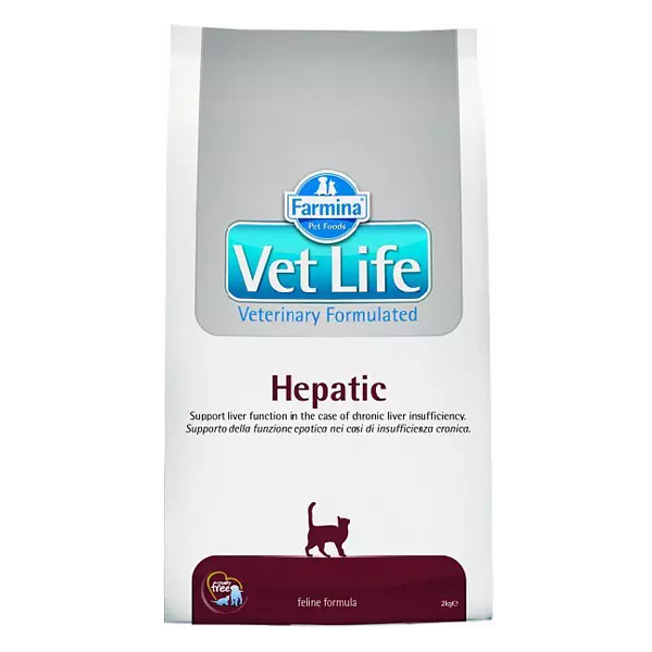 Сухой корм для кошек Vet Life Hepatic диета при заболеваниях печени