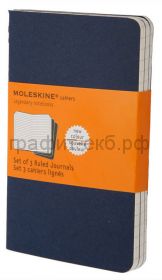 Книжка зап.Moleskine Pocket Cahier линейка синяя индиго CH211