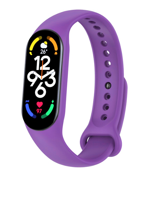 Сменный ремешок на фитнес - трекер Xiaomi Mi Band 7 (Фиолетовый)