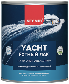 Лак Яхтный Neomid Yacht 4.5л Алкидно-Уретановый, Полуматовый, Износостойкий / Неомид Яхт