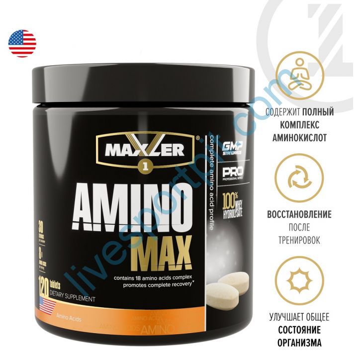Аминокислота Amino Max Hydrolysate 120 таблеток Maxler