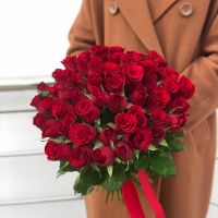 Акция!!! 51 красная роза 40 см Кения #2