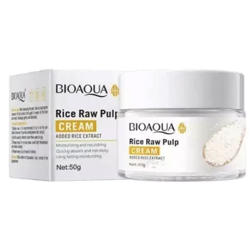 Осветляющий крем для лица с экстрактом риса Bioaqua Rice Raw Pulp Cream 50 гр