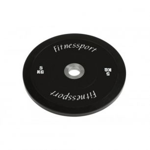 Бамперный диск для кроссфита Fitnessport черный 5 кг RCP22-5 