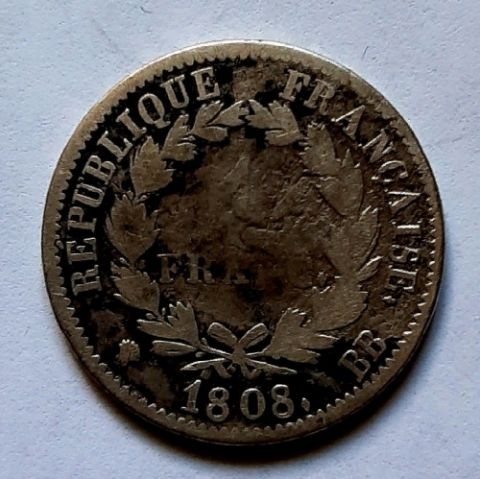 1 франк 1808 Франция Наполеон I XF- VF