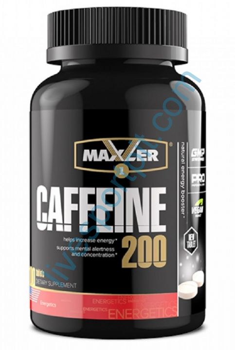 Предтренировочный комплекс  Caffeine 200 100 таблеток Maxler
