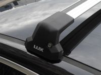Багажник на крышу Kia Ceed hatchback, Lux City (без выступов), с замком, серебристые крыловидные дуги