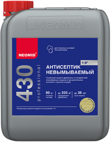 Антисептик-Консервант Neomid 430 ECO 30л Невымываемый, Зеленый, Концентрат (1:9) для Внутренних и Наружных Работ / Неомид 430 Эко