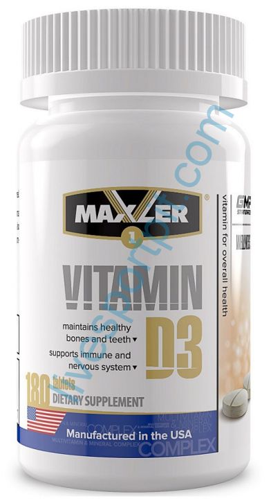 Витамин Д3 1200 МЕ 180 таблеток Maxler
