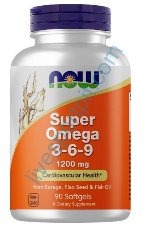 Супер Омега-3-6-9 (Super Omega 3-6-9) 1200 мг 90 капсул NOW