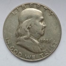 Франклин  ½ доллара США 1951 S