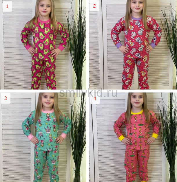Пижама для девочек "Миси" оптом | 5 шт