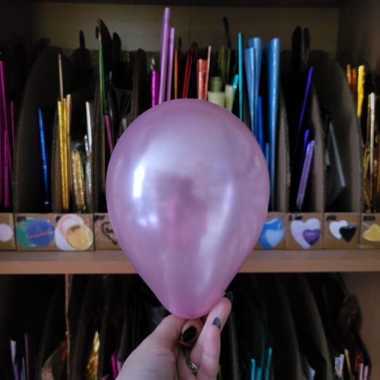 МИКРО шарик Розовый Перламутр латексный с гелием