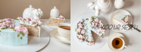Блинный торт с воздушным маскарпоневым кремом и декором на итальянской меренге (Ирина Собченко, Анастасия Воробьева)