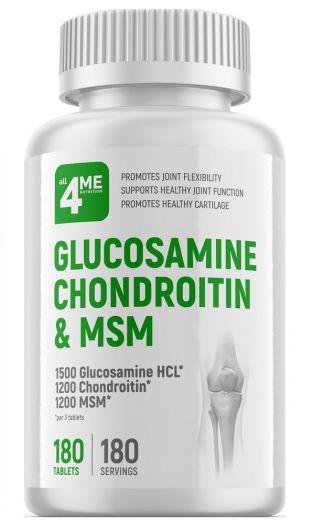 Препарат для связок и суставов Glucosamine Chondroitin MSM 180 таблеток 4Me Nutrition