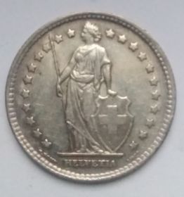 1 франк (Регулярный выпуск) Швейцария  1944