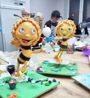 Создание и декор торта 'Пчелка на цветке'(Татьяна Шкода)