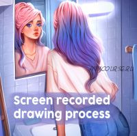 [Gumroud] Screen recorded drawing process 1h - Procreate with layers (Dana i Nana)
