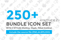 [Сreativemarket] 250+ Bundle Icon set