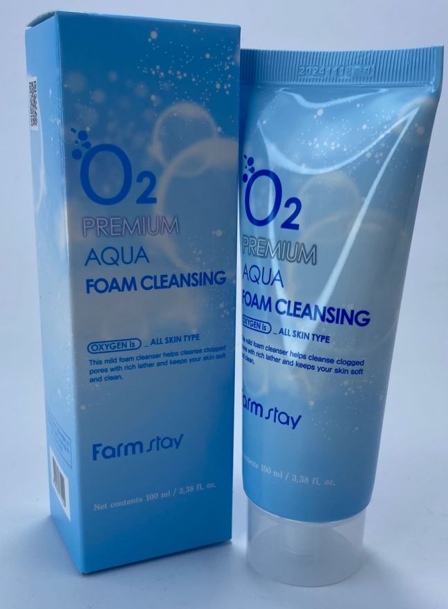 Пенка для умывания Farmstay O2 Premium AQUA Foam Cleansing 100 мл