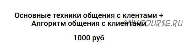 Основные техники общения с клентами, алгоритм общения с клиентами (Татьяна Лисина)