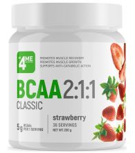 Аминокислоты BCAA 2:1:1 200 г 4Me Nutrition Клубника