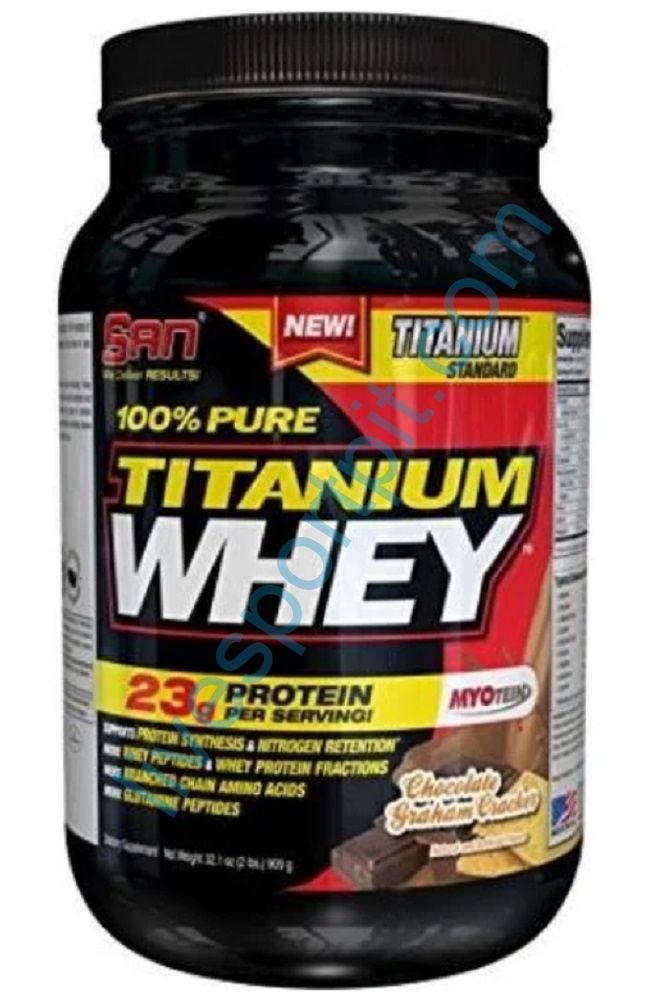 Сывороточный протеин Pure Titanium Whey 908 г SAN Шоколадное печенье