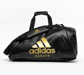 Сумка-рюкзак Training 2 in 1 PU Bag Karate L черно-золотая adiACC051K-L